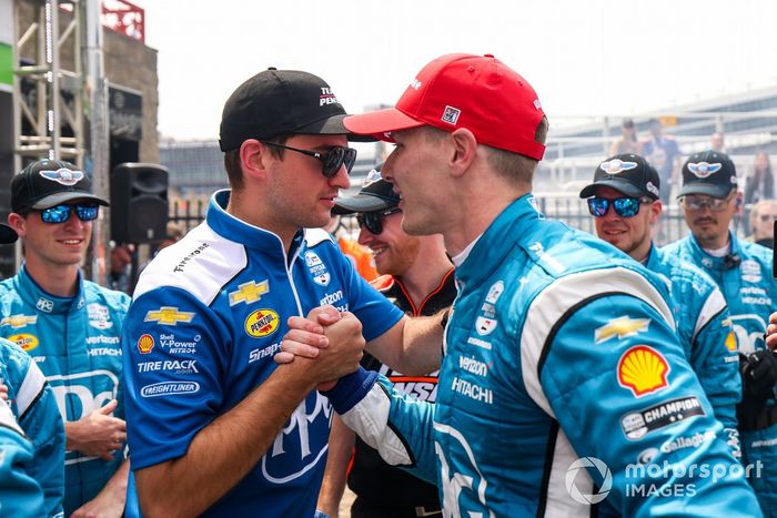 Ganador Josef Newgarden, Team Penske Chevrolet Victory Lane 