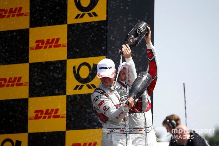 Podio: Nico Müller, Audi Sport Team Abt Sportsline y René Rast, Audi Sport Team Rosberg