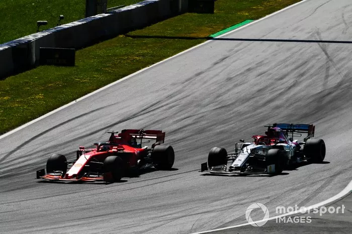 Sebastian Vettel, Ferrari SF90, lotta con Kimi Raikkonen, Alfa Romeo Racing C38