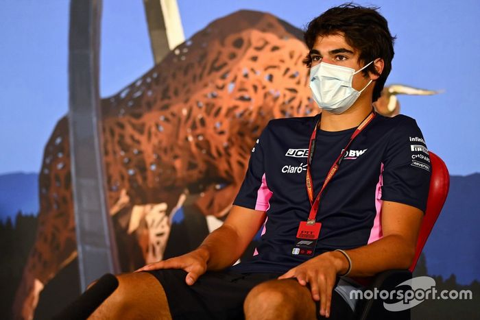 Lance Stroll, Racing Point en la conferencia de prensa