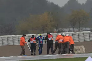 Andrea Iannone, Team Suzuki MotoGP après sa chute