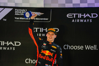 Max Verstappen, Red Bull Racing, op het podium