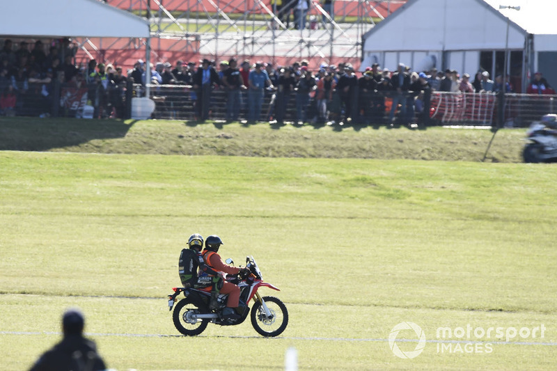 Johann Zarco, Monster Yamaha Tech 3, after crash