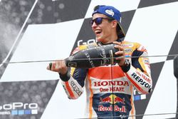 Podium: winner Marc Marquez, Repsol Honda Team celebrates with champagne