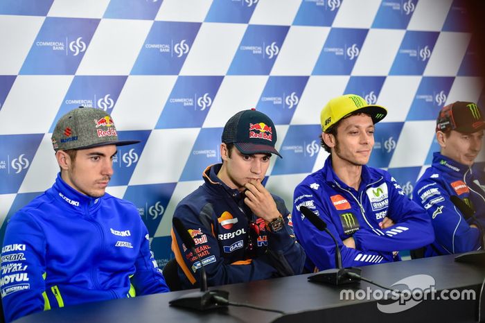 Maverick Viñales, Dani Pedrosa, Valentino Rossi y Jorge Lorenzo