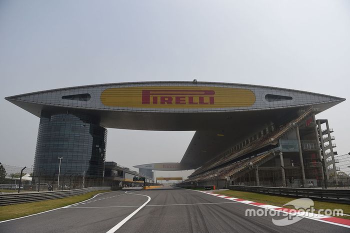 Vista de la parrilla de salida Circuito de Shangai