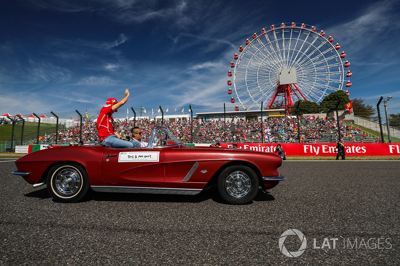 Sebastian Vettel, Ferrari on the drivers parade