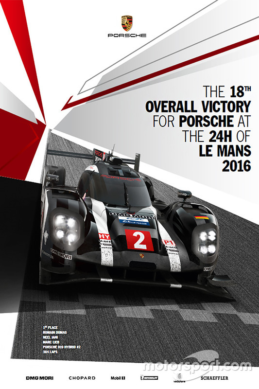 Poster: Porsche-Sieg bei den 24h Le Mans 2016