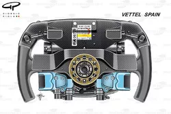 Ferrari SF70H: Lenkrad von Sebastian Vettel