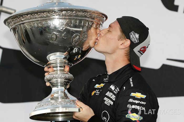 Campeón 2017, Josef Newgarden, Team Penske Chevrolet celebra