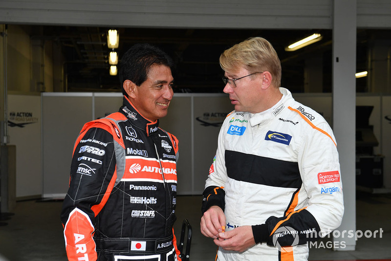 Aguri Suzuki et Mika Häkkinen