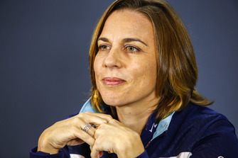 Claire Williams, Deputy Team Principal, Williams Racing, in the team principals Press Conference