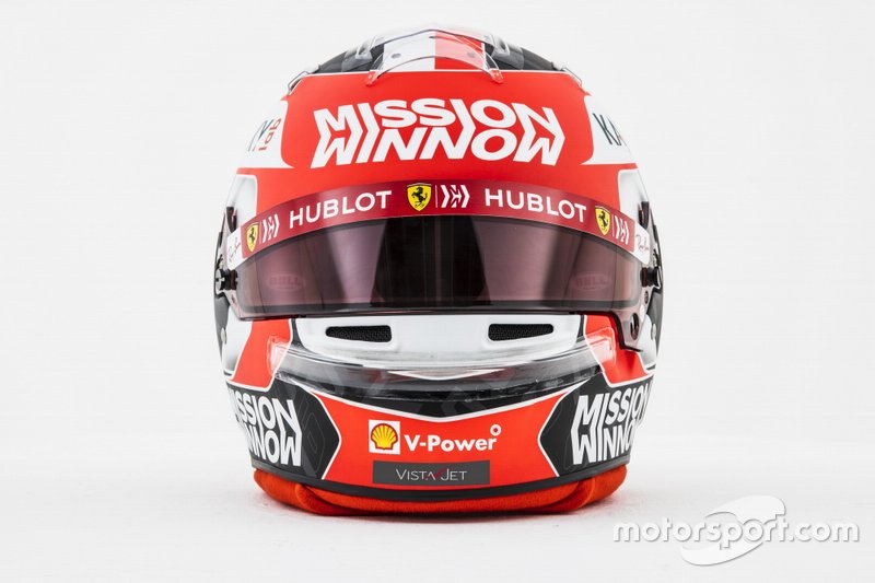 Le casque de Charles Leclerc, Ferrari