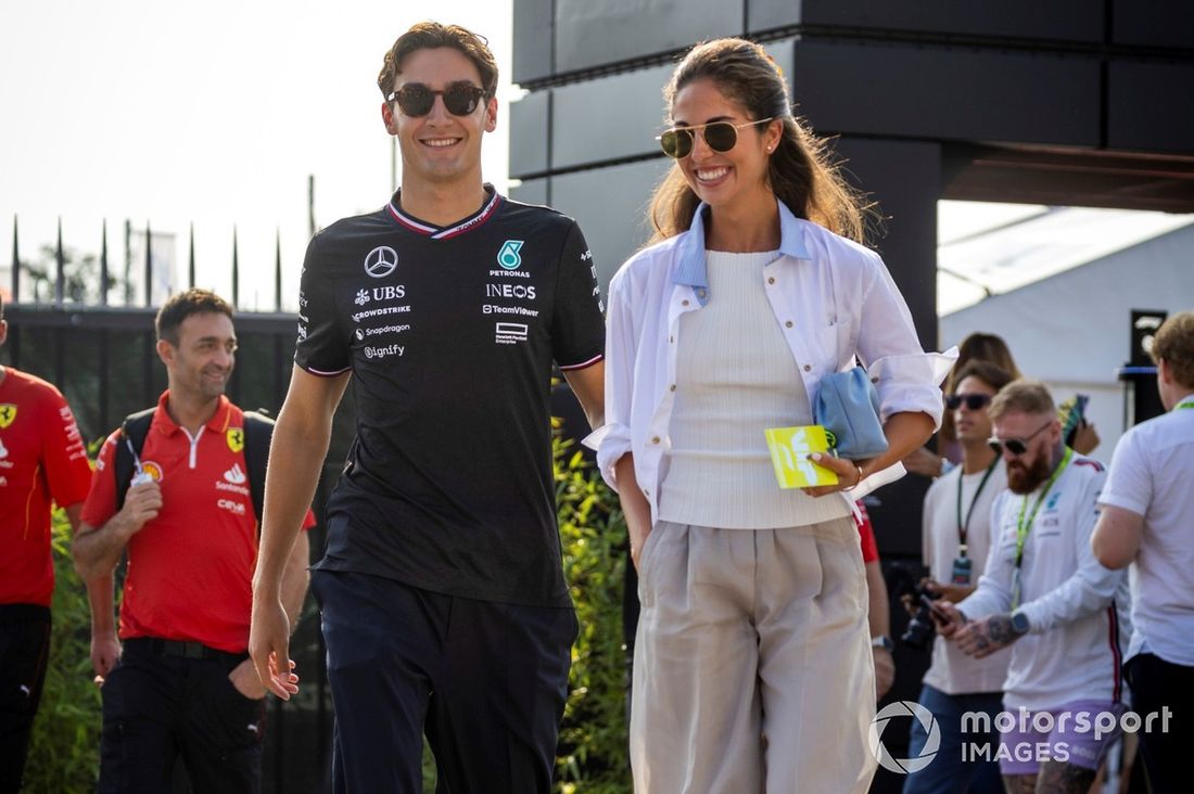 George Russell, Mercedes-AMG F1 Team i dziewczyna Carmen Montero Mundt