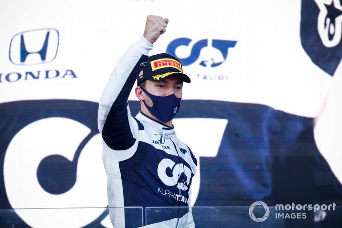 Podio: tercer lugar Pierre Gasly, AlphaTauri