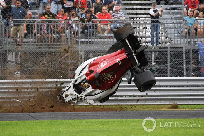 L'accident de Marcus Ericsson, Sauber C37 