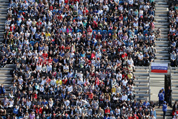 Fans in the grandstand