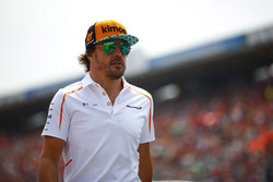 Fernando Alonso, McLaren, in the drivers parade