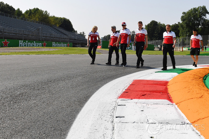 Charles Leclerc, Alfa Romeo Sauber F1 Team walks the track