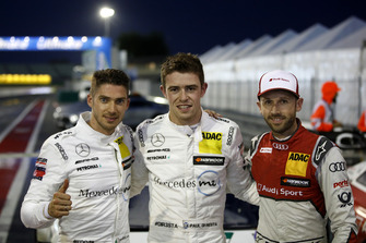 Top 3 after qualifying, Pole sitter Paul Di Resta, Mercedes-AMG Team HWA, Edoardo Mortara, Mercedes-AMG Team HWA, René Rast, Audi Sport Team Rosberg