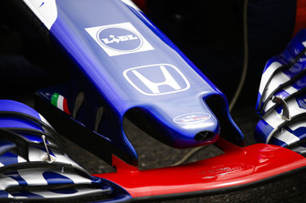 A Honda logo on the nose of a Toro Rosso