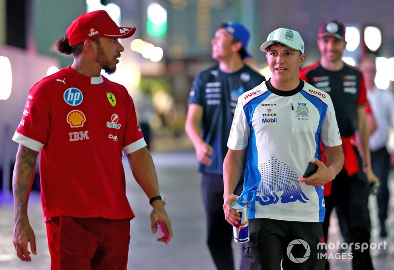Lewis Hamilton, Ferrari, Isack Hadjar, Racing Bulls
