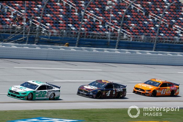  Joey Logano, Team Penske, Ford Mustang MoneyLion  Kevin Harvick, Stewart-Haas Racing, Ford Mustang Busch Beer Flannel  Daniel Suarez, Stewart-Haas Racing, Ford Mustang Coca-Cola Orange Vanilla