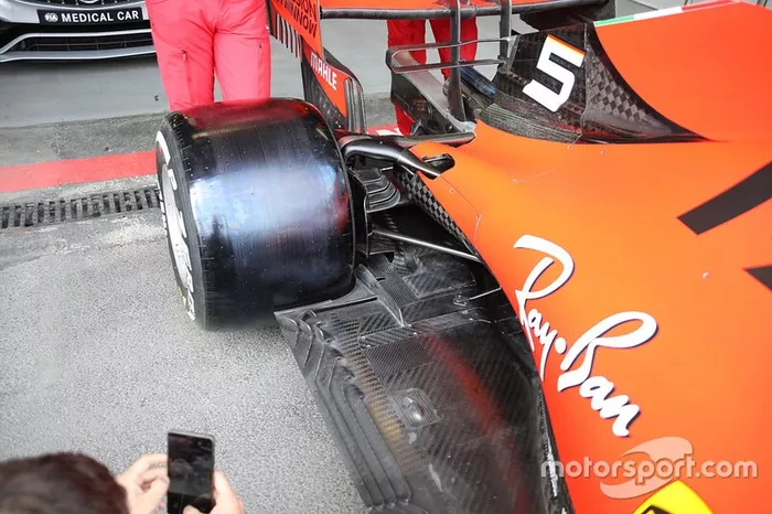 Detalle técnico de Ferrari