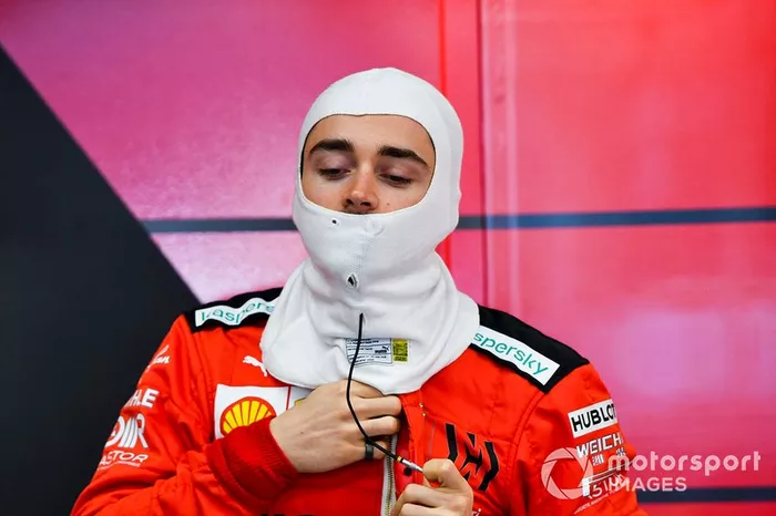 Charles Leclerc, Ferrari in garage