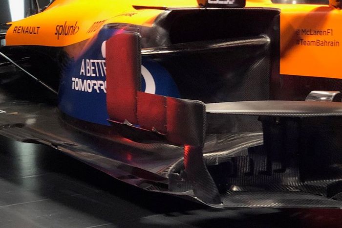 McLaren MCL35 detalle de los sidepods 