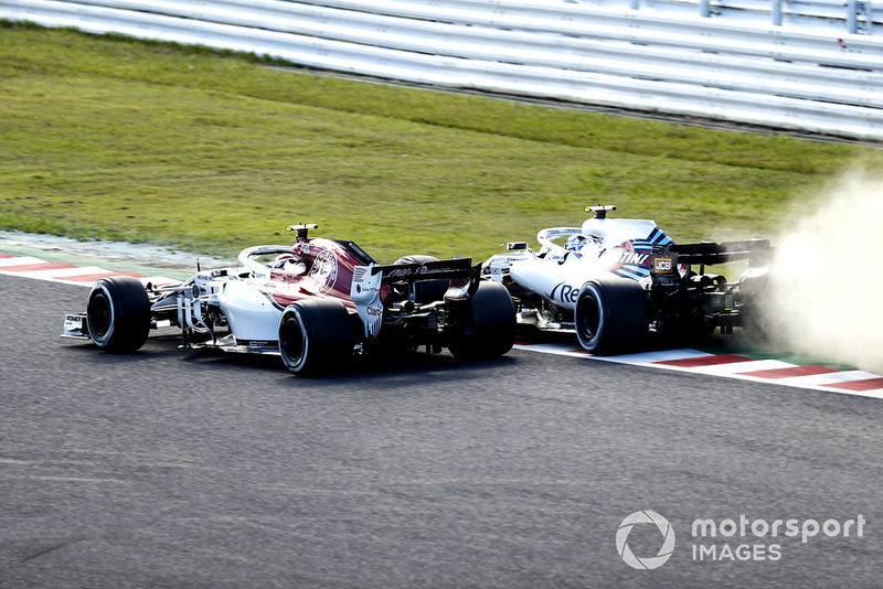 Сергей Сироткин, Williams FW41, и Шарль Леклер, Alfa Romeo Sauber C37