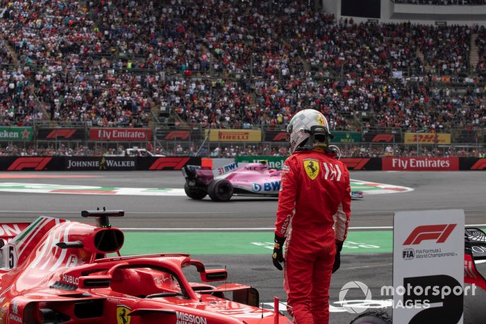 Sebastian Vettel, Ferrari en Parc Ferme 