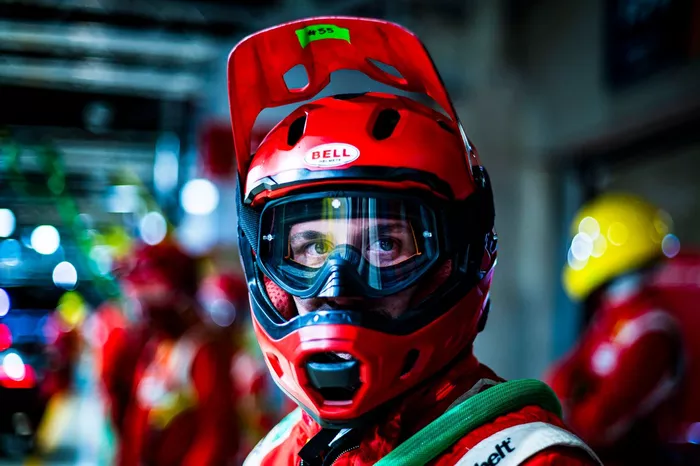 Ferrari AF Corse mechanic at work