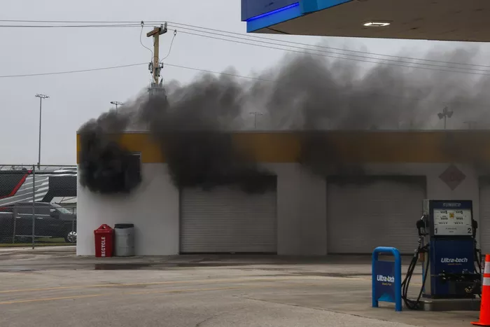 Fire in the Daytona garage area