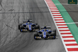 Pascal Wehrlein, Sauber C36 and Marcus Ericsson, Sauber C36