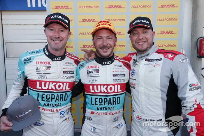 Top3 tras la clasificación: Pole position para Jean-Karl Vernay, Audi Sport Leopard Lukoil Team Audi RS 3 LMS, segunda plaza Gordon Shedden, Audi Sport Leopard Lukoil Team Audi RS 3 LMS, tercera plaza Rob Huff, Sébastien Loeb Racing Volkswagen Golf GTI TCR
