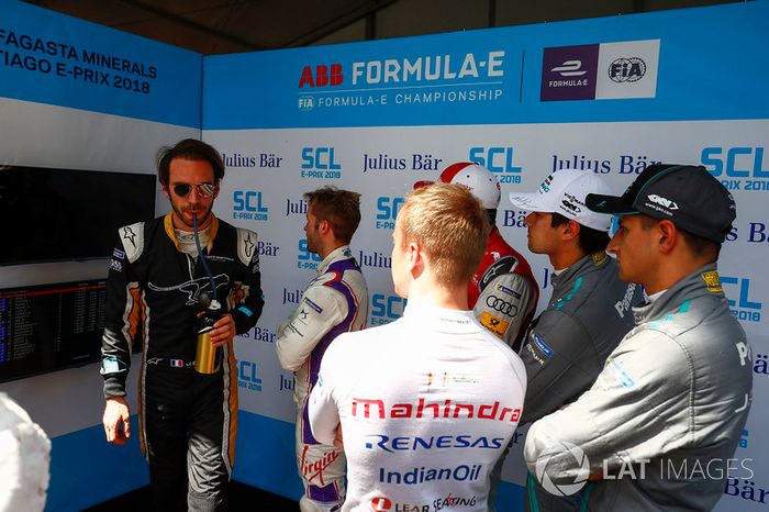 Jean-Eric Vergne, Techeetah, Sam Bird, DS Virgin Racing, Daniel Abt, Audi Sport ABT Schaeffler, Nelson Piquet Jr., Jaguar Racing, Mitch Evans, Jaguar Racing, Felix Rosenqvist, Mahindra Racing