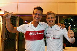 Marcus Ericsson, Sauber viert feest aan het einde van de race