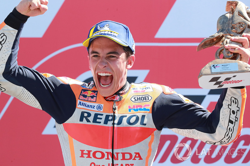 Podium: Race winner Marc Marquez, Repsol Honda Team