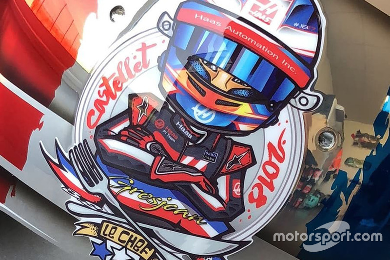El casco especial de Romain Grosjean para el GP de Francia