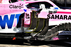 Détails de dérives latérales de la Force India VJM11