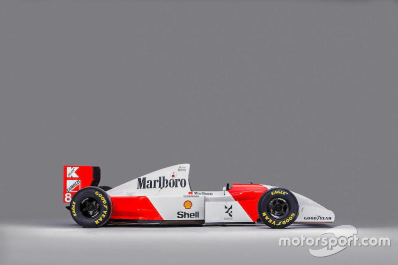 El McLaren-Cosworth Ford MP4/8A de Ayrton Senna