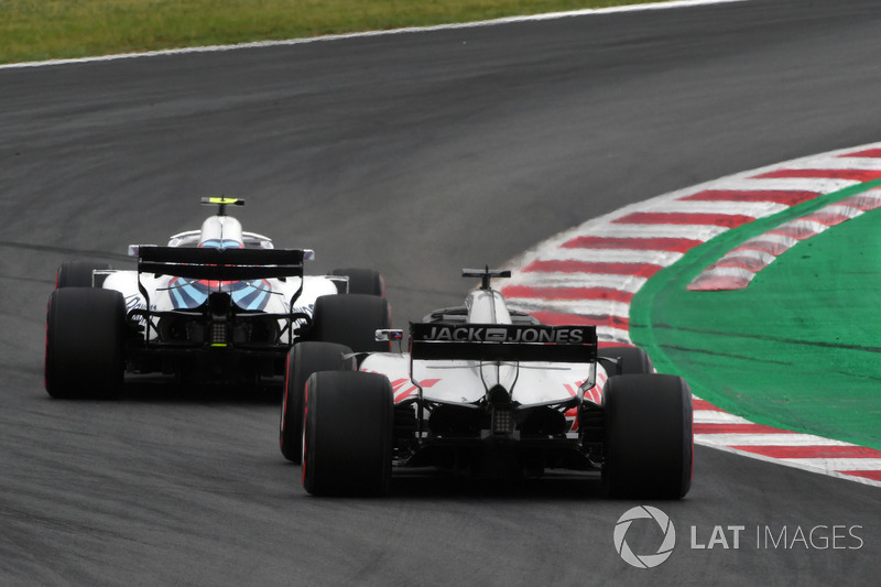 Grosjean after being impeded by a Williams in FP3