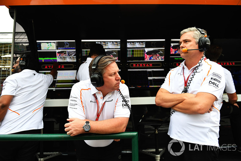 Zak Brown, McLaren Racing CEO and Gil De Ferran, McLaren Sporting Director