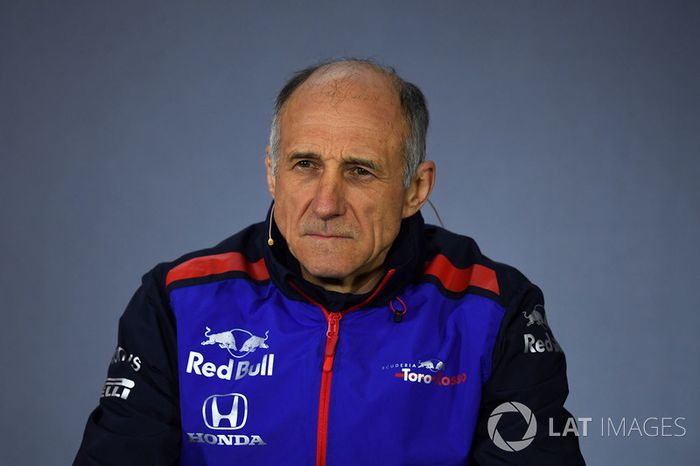 Franz Tost,  director de Toro Rosso, en la rueda de prensa de la FIA