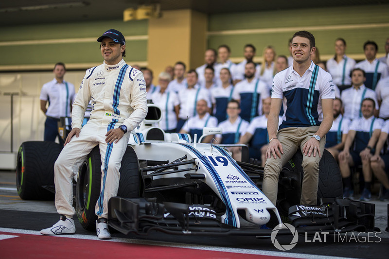 Felipe Massa, Williams y Paul di Resta, Williams en la foto del equipo Williams