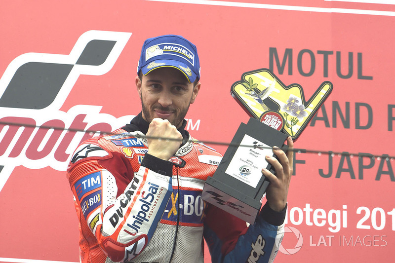 Podio: il vincitore della gara Andrea Dovizioso, Ducati Team