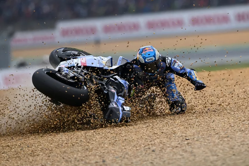 Alex Marquez, chute chez Gresini Racing