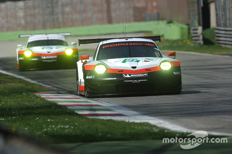 #91 Porsche Team, Porsche 911 RSR: Richard Lietz, Frédéric Makowiecki; #92 Porsche Team, Porsche 911