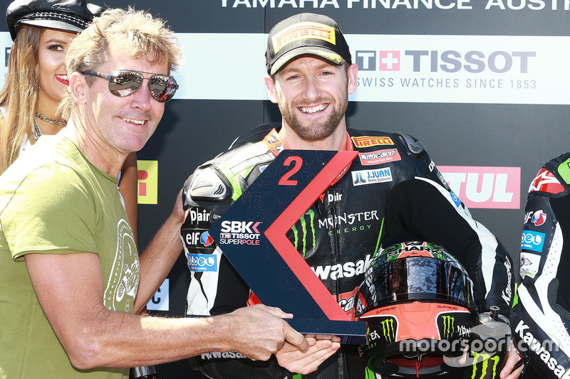 second place Tom Sykes, Kawasaki with Troy Bayliss